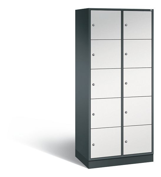 C+P XL-Schließfachschrank Intro, 10 Fächer, H1950B820T490 mm, Anthrazit/Grau, 8570-202 S10184
