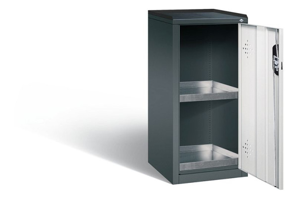 C+P klimaatkast Acurado, H1000xB502xD500mm, kleur: antracietgrijs/lichtgrijs, verzonken handgreep, 8721-315 S10175