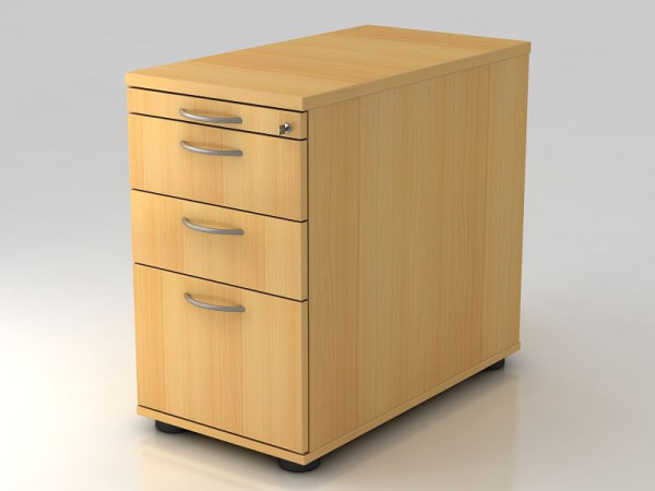 Hammerbacher stabak 80cm, 2 laden, 1 HR, slot, beuken beugelgreep, 42,8x72-76x80 cm, 1/3/3/6 HE, VSC40/6/6/BM