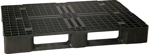 DENIOS Europallet, gemaakt van PE-RE, 800 x 1200 x 150 mm, 3 lopers, verpakking: 5 stuks, 312642