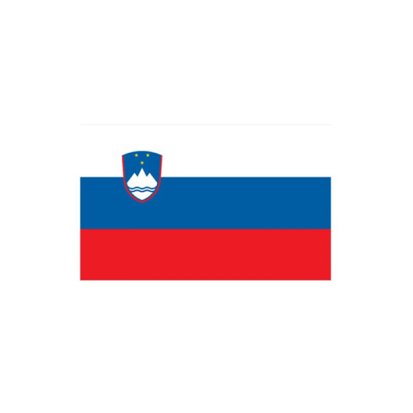 Stone HGS landvlag Slovenië, 300 x 120 cm (staand formaat), met kunststof karabijnhaak, FlagTop 110 g/m², voor vlaggenmasten 7 m, zonder ajourzoom, 27684
