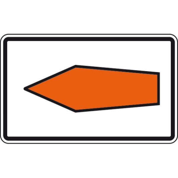 Steen HGS afbuigpijl (routeadvies), wijzend naar links nr. 467.1-10, 160x2500mm /RA2/Alform, 467.1-10-322