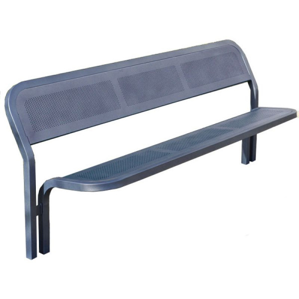Stone HGS bank -Time- met rugleuning, RAL 3004 paarsrood, 22121