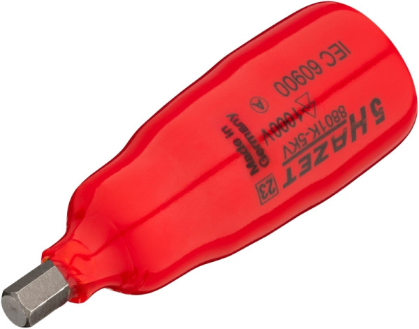 Hazet Schroevendraaier Socket, Hol Vierkant 10mm, Hex Socket Profiel, 5mm, Kort Type, 8801K-5KV
