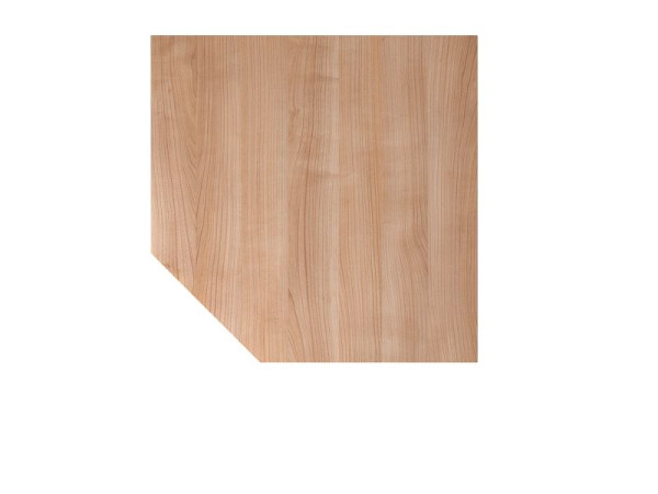 Hammerbacher verbindingsbord QT12, 120 x 120 cm, bord: walnoot, 25 mm dik, vierkante vorm met afgeschuinde hoek, steunbasis in grafiet, VQT12/N/G
