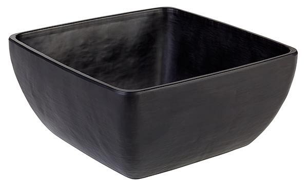 APS schaal -SLATE-, 19 x 19 cm, hoogte: 9 cm, melamine, zwart, leisteenlook, 1,5 liter, 84244