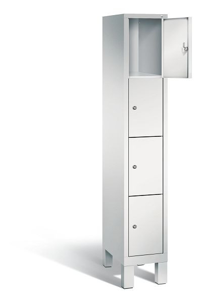 C+P lockerkast Evolo, H1850xB320xD500mm, kleur: lichtgrijs, 48010-104 S10000