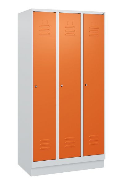 C+P luierkluis Classic PLUS, onderbouw, 3 vakken, 1800x900x500mm, 7035/2004, cilindersloten, 0800207-30 S10032