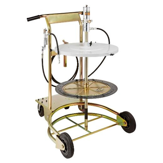 ELMAG DL vetdispenser, verrijdbaar PREMIUM VETPOMP, STANDAARD, DL vetpomp PGP 600/220, vetvolgplaat 585 mm, 4m slang, vetspuit, 33162