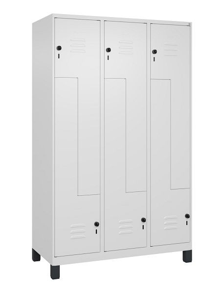 C+P Z-Spind Classic PLUS, C Z-Spind, Classic PLUS, Füße, 6 Abteile, 1950x1200x500mm, 9016/9016, Drehriegel, 080013-326 S10014