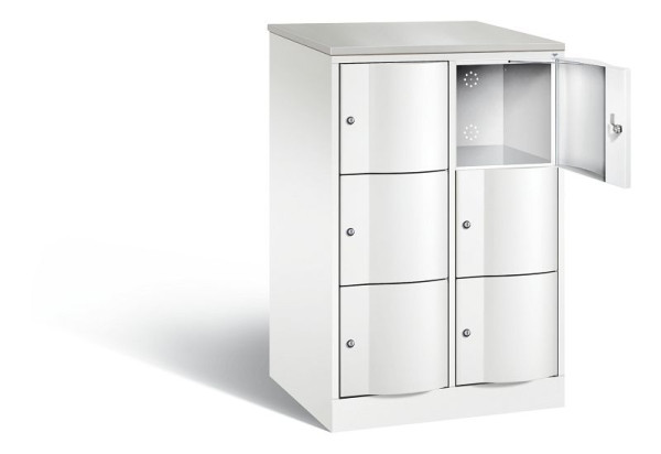 C+P XL lockerkast Resisto, H1255xB772xD640mm, kleur: verkeerswit, 8573-273 S10153