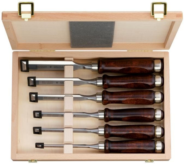 Ulmia set, 6 beitels (167), in houten kist, 105.352