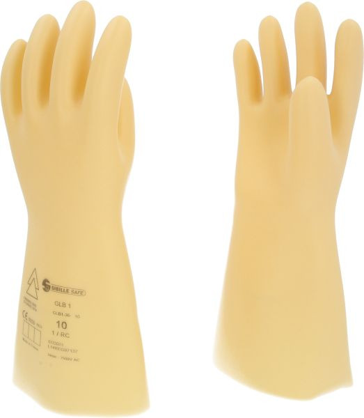 KS Tools Elektriciensbeschermhandschoen met beschermende isolatie, maat 10, klasse 1, wit, 117.0054