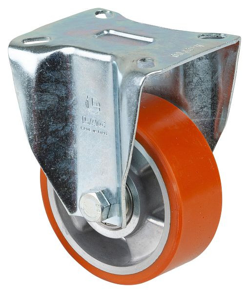 BS Rolls Zwaarlastwiel, bokwiel, wielbreedte 40 mm, wiel-Ø 100 mm, 280 kg, polyurethaan gegoten 95 Shore A, aluminium, kogellager, N110.B90.102