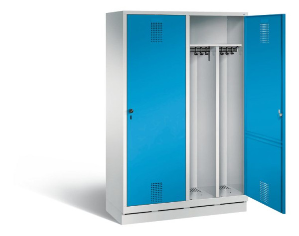 C+P zwart wit kastje Evolo, H1800xW1190xD500mm, kleur: lichtgrijs/lichtblauw, 48220-40 S10008
