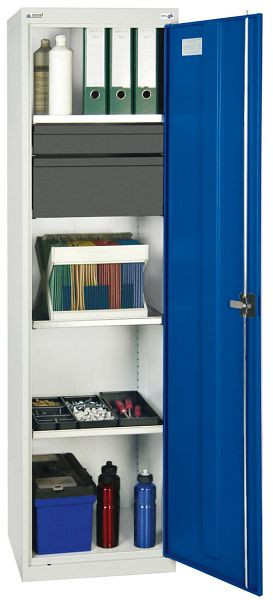 stumpf gereedschaps- en materiaalkast serie 3000, 7035/5010, 1 lade 100 mm, 1 lade 200 mm, 3 badplanken, 3005774