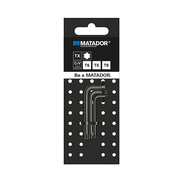 MATADOR set haakse schroevendraaiers, TORX®, Minis, T6 / T8 / T9, 0443 9030