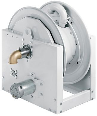Ebinger slanghaspel SM 700-24 - 24V, elektromotor 24V DC + overbrengingsverhouding, max.25m - 63mm OD / 80m - 35mm OD, tot 20 bar, 6.200.130.410