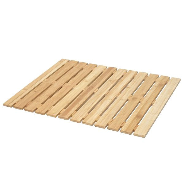 Mendler HWC-E73 badmat, douchemat, badmat, bamboe antislip, 60x50cm, 68681