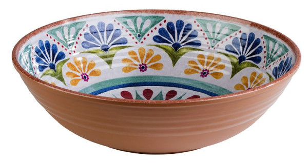APS schaal -ARABESQUE-, Ø 31 cm, hoogte: 9 cm, melamine, 3 liter, binnen: terracotta look, buiten: decor, 84690