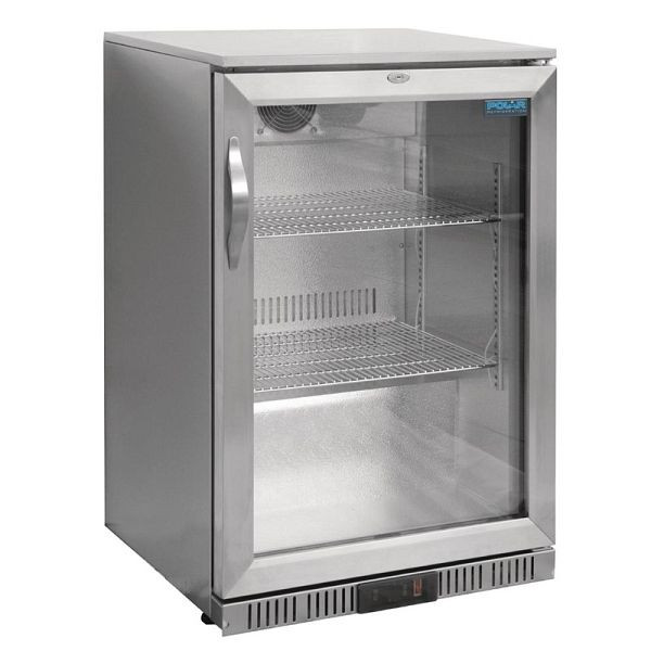 Polar G-serie roestvrijstalen staafkoelkast met neerklapbare deur 138L, GL007