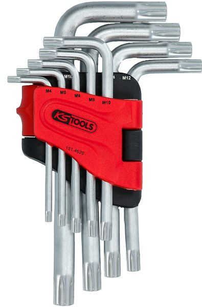 KS Tools RIBE® Stiftsleutelset, kort, 9-delig, 151.4620