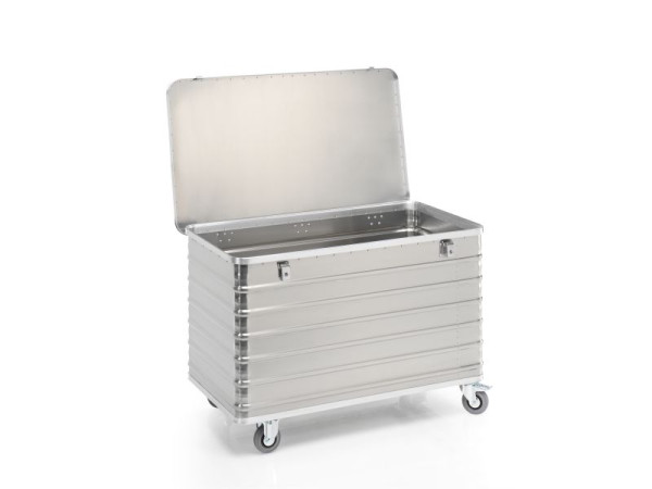 Gmöhling Transportwagen mit Deckel + Schlösser G®-TRANS D 3008 / 570 l, Aluminium, 220300842