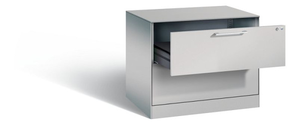 C+P archiefkast Asisto, H710xB800xD600mm, kleur: wit aluminium, beugelgreep, 146273-222 S10019