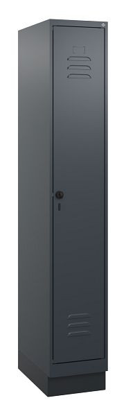 C+P luierkluis Classic PLUS met middenwand, bodem, 1800x300x500mm, 7016/7016, veiligheidsdraaigrendel, 0800207-10F S10012