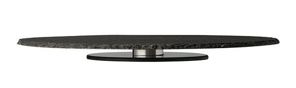 APS taartbord / serveerbord, Ø 32 cm, hoogte: 2,5 cm, bord natuurleisteen, materiaaldikte leisteen 4-7 mm, draaibaar, 00975