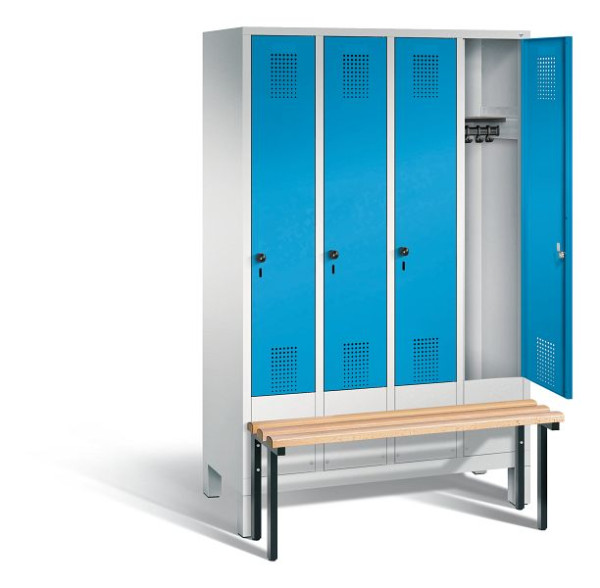 C+P garderobe Evolo, H1850xW1190xD815mm, kleur: lichtgrijs / lichtblauw, 48030-40 S10010