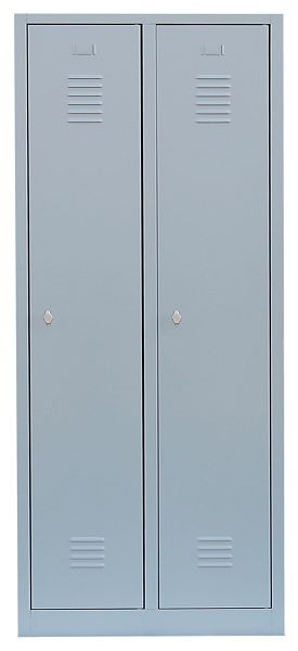 Lüllmann stalen kledingkast / kledingkast, 1800 x 800 x 500 mm, lichtgrijs/lichtgrijs, 515120