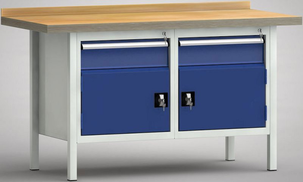 KLW standaard werkbank - 1500 x 700 x 900 mm L x D x H (ERGO uitvoering), WS177E-1500M40-E1650
