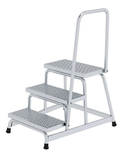 Krause werkplatform van aluminium met leuning, 3 treden, met antislip R 13, 274498