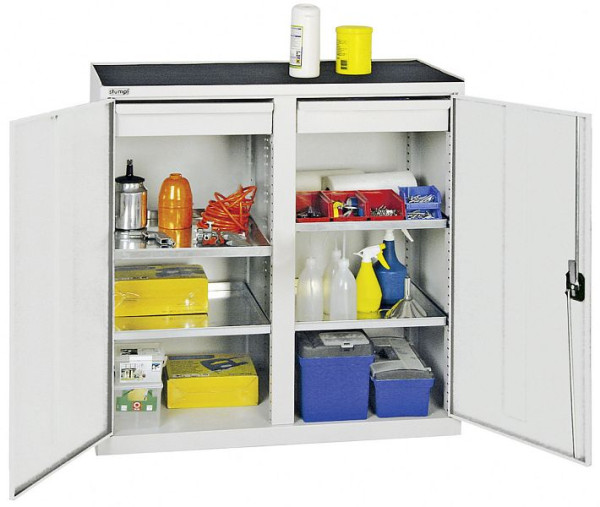 stumpf gereedschaps- en materiaalkast serie 2000, 7035/7035, 2 laden, tussenwand, 4 legborden, 2002207