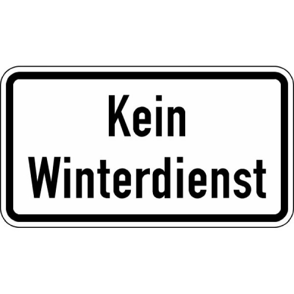 Steen HGS winterbord/verkeersbord Geen winterdienst nr. 2001, 412x750 mm / RA1 / platte vorm 2 mm, 2001-311