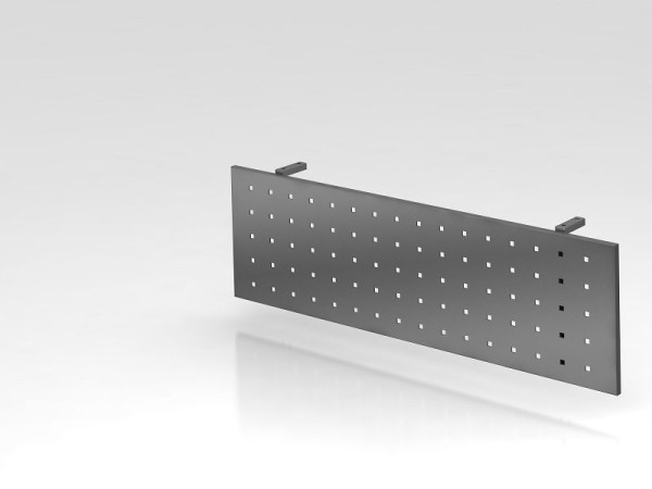 Hammerbacher scherm H=35cm 120cm grafiet, gepoedercoat, pinhole paneel in grafiet, VRSI12/G
