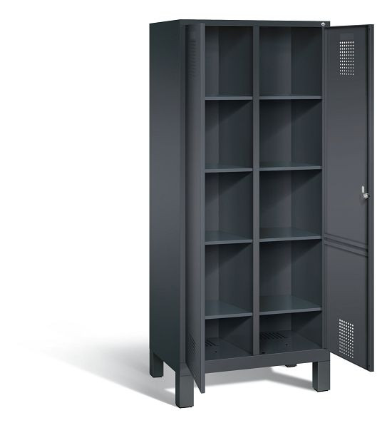 C+P washok Evolo, H1850xW810xD500mm, kleur: zwart-grijs, 48012-22B S10027