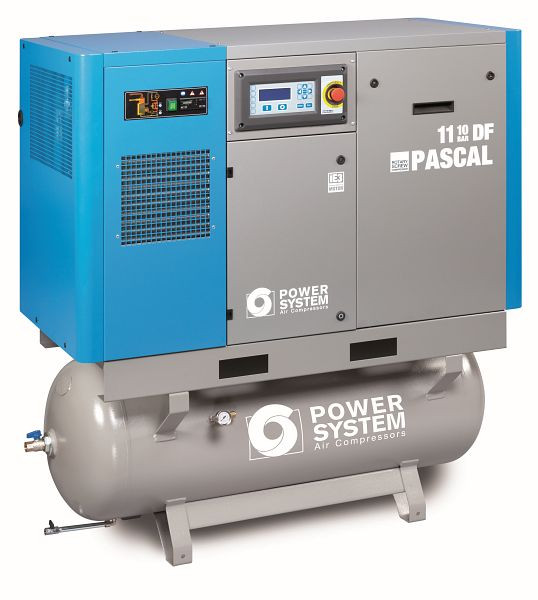 POWERSYSTEM IND schroefcompressor industrie met droger, Powersystem PASCAL 11 - 10 bar 270 L tank, 20140910