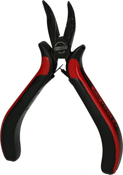 KS Tools fijnmechanische punttang, gebogen, 130 mm, 500.7022