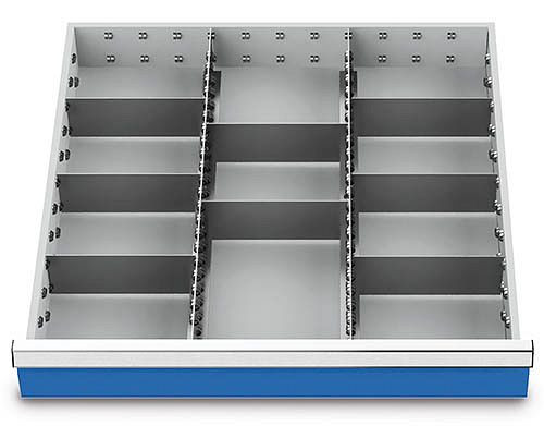 Bedrunka + Hirth lade-inzet T736 R 24-24, voor frontpaneel hoogte 50 mm, 2 x MF 600 mm, 8 x TW 200 mm, 139BLH50