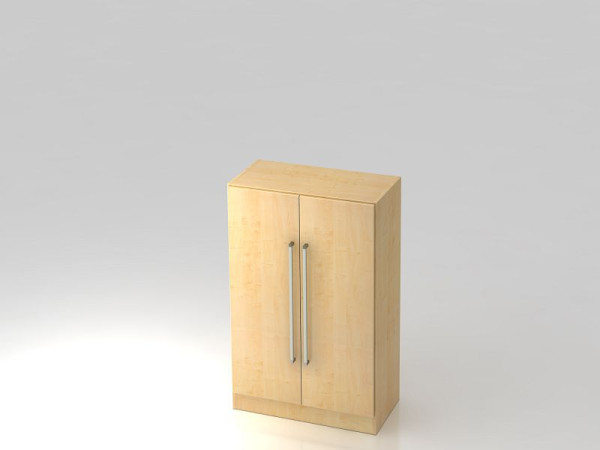 Hammerbacher kast 3OH met onderplaat chroomgreep esdoorn/esdoorn, 80x42x127 cm (BxDxH), V7550/3/3/CE