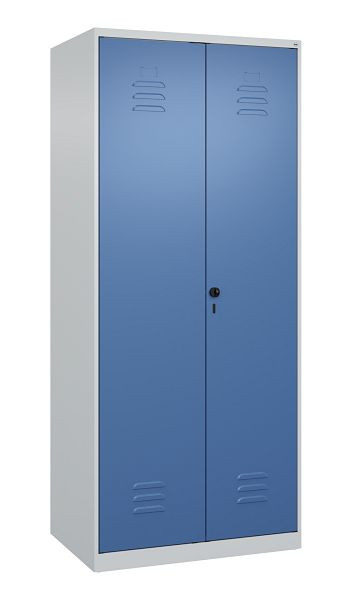 C+P Umkleidespind Classic PLUS, Doppel-Spind, 2 Abteile, 1850x800x500mm, 7035/5023, Drehriegel, 080002-22P S10000