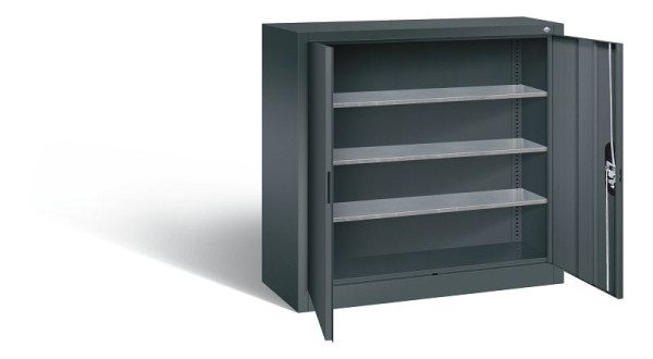 C+P tijdschriftenkast serie 13, H1000xB1000xD420mm, kleur: antracietgrijs, verzonken handgreep, 133944-21 S10031