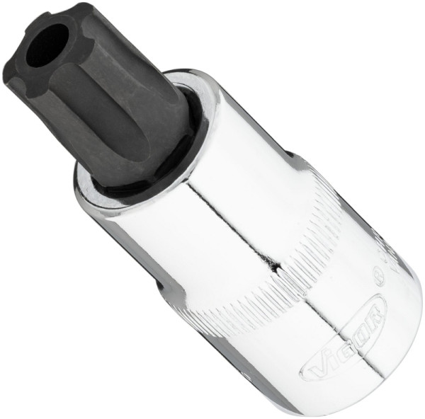 VIGOR TR-Plus Schraubendreher-Einsatz, Vierkant 12,5 mm (1/2 Zoll), Innen 5-Stern Profil mit Zapfen, T60+H, V7055-IPR60