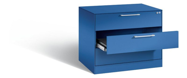 C+P ladekast Asisto, H710xB800xD600mm, kleur: gentiaanblauw, beugelgreep, 146273-324 S10021