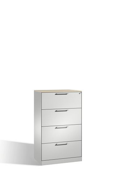 C+P hangarchiefkast Asisto, H1310xB800xD435mm, kleur: lichtgrijs, beugelgreep, 146 023-412 S10151