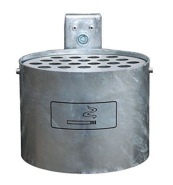Renner ronde asbak voor wand- en paalmontage, met montagerail, thermisch verzinkt, 7066-00FV