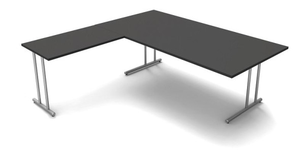 Kerkmann hoekwerkstation, Start Up, B 2000 mm x D 2000 mm x H 750 mm, kleur: antraciet, 11437713