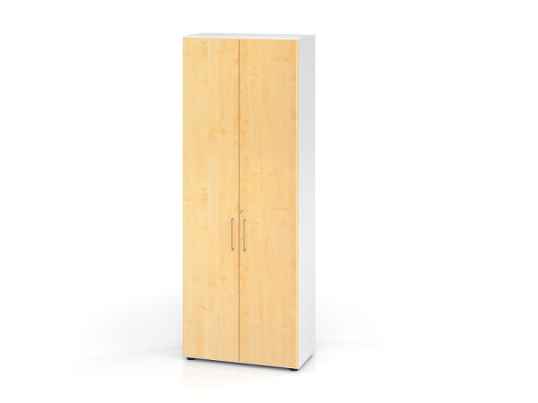 Hammerbacher combikast 968T6, 6 OH, romp: wit / voorkant: esdoorn, 80 x 42 x 215,4 cm (BxDxH), V968T6/W/3/BS